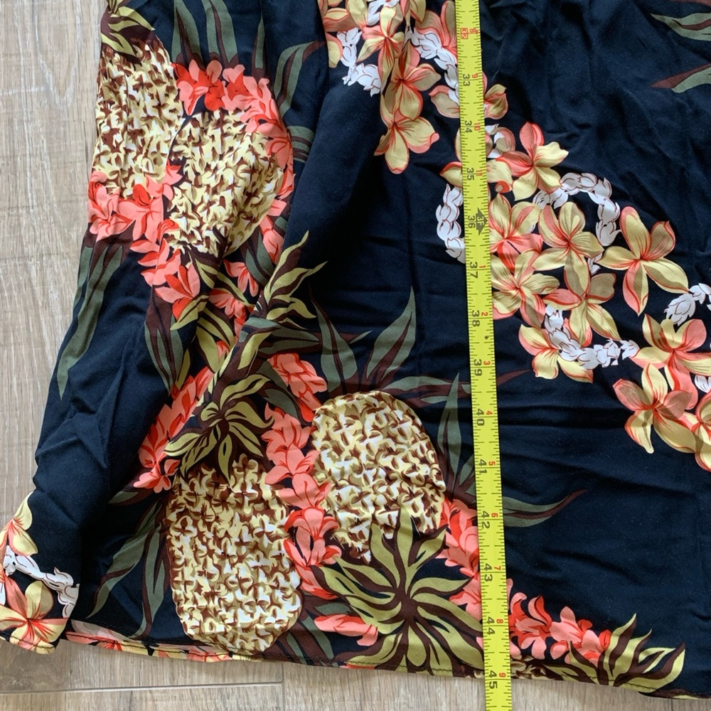 Hilo Hattie Hawaii Sleeveless Sun Dress Hawaiian Black Floral Rayon Women 4XL - Picture 8 of 11
